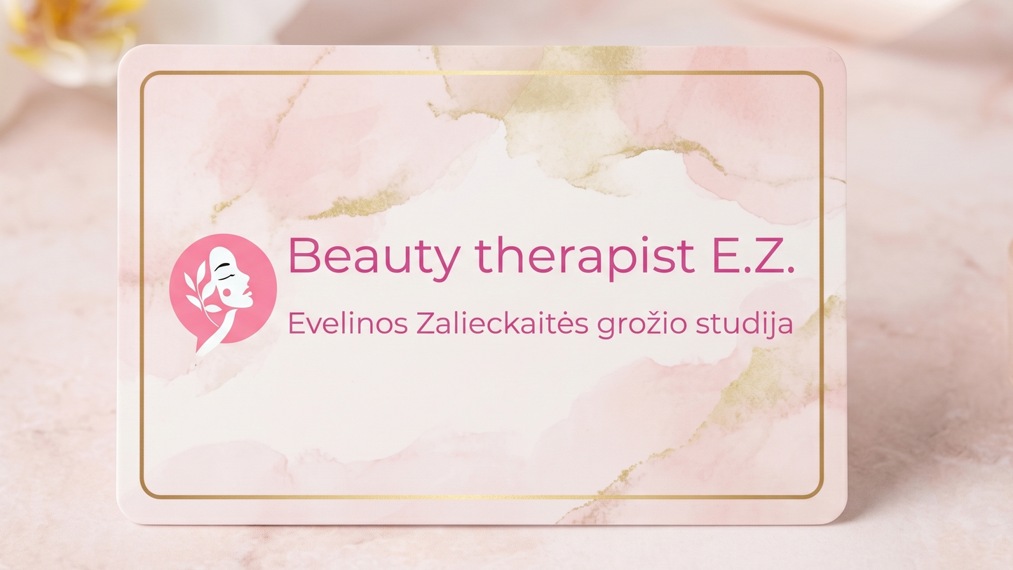 Beauty therapist E.Z. dovanų kuponas paslaugoms.