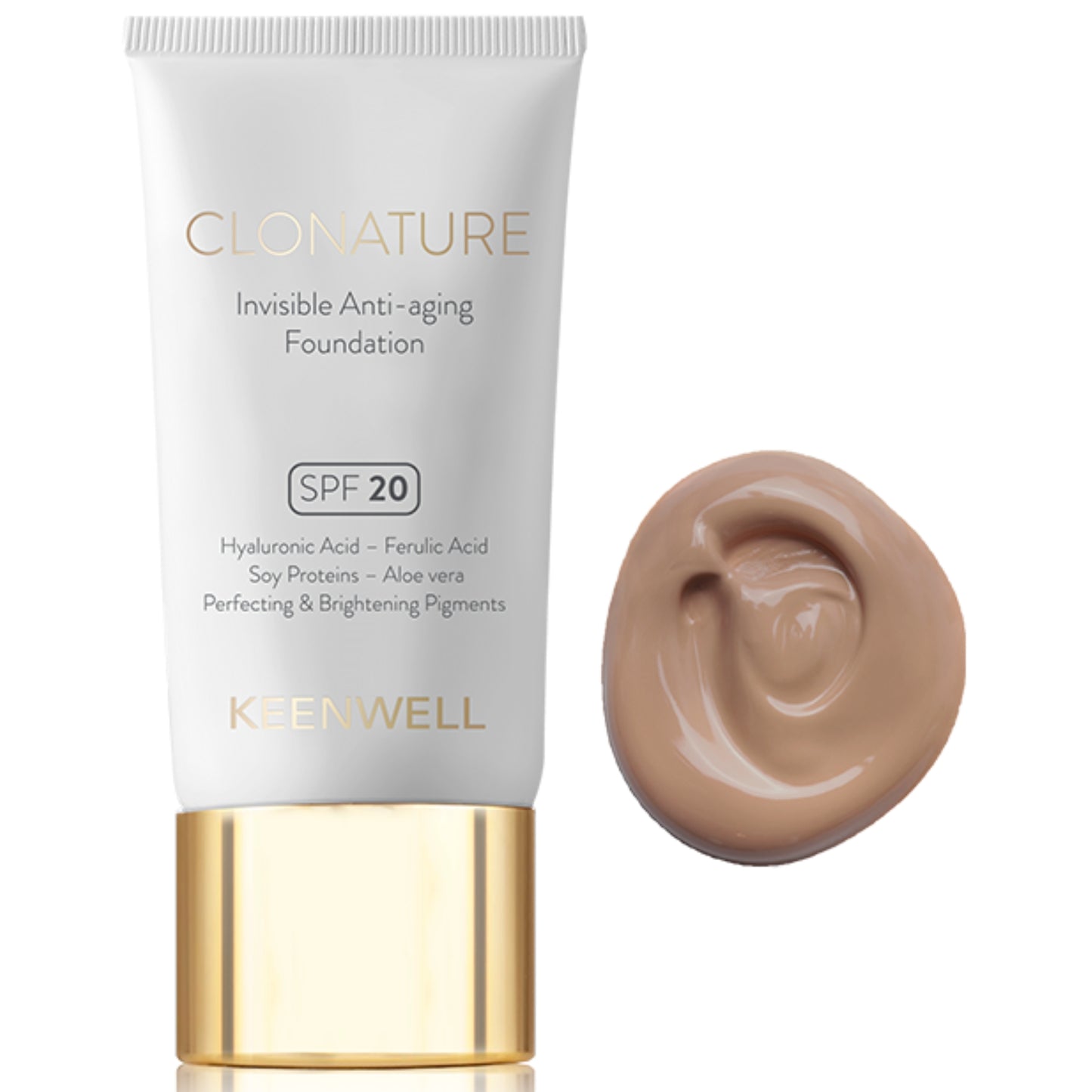 KEENWELL CLONATURE JAUNINANTIS MAKIAŽO PAGRINDAS SPF20, 30 ml (Nr.8)