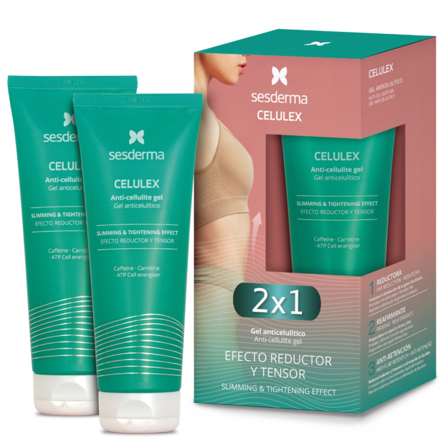 SESDERMA CELULEX ANTICELIULITINIŲ GELIŲ RINKINYS, 2x200 ML