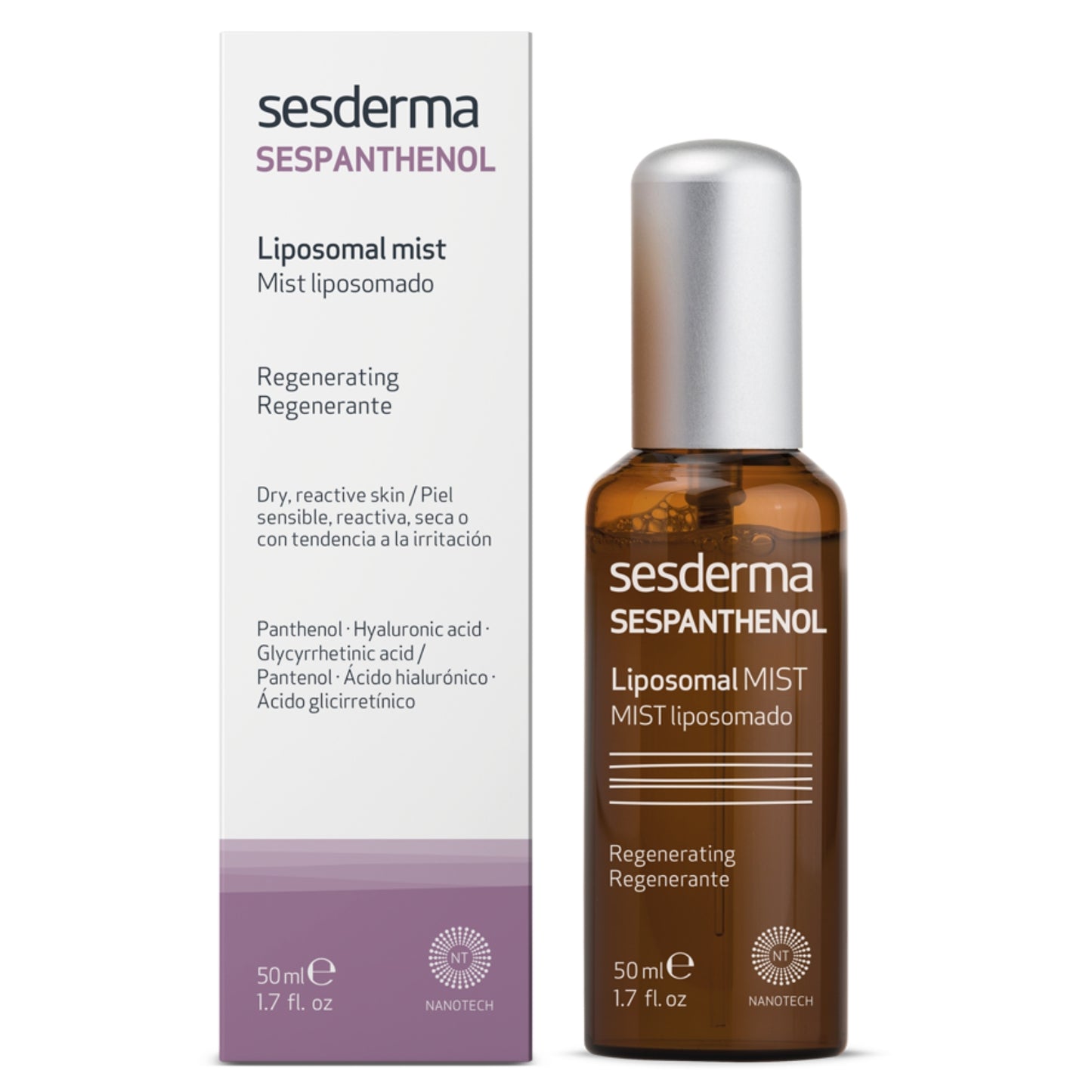 SESDERMA SESPANTHENOL LIPOSOMINĖ DULKSNA JAUTRIAI ODAI, 50 ML