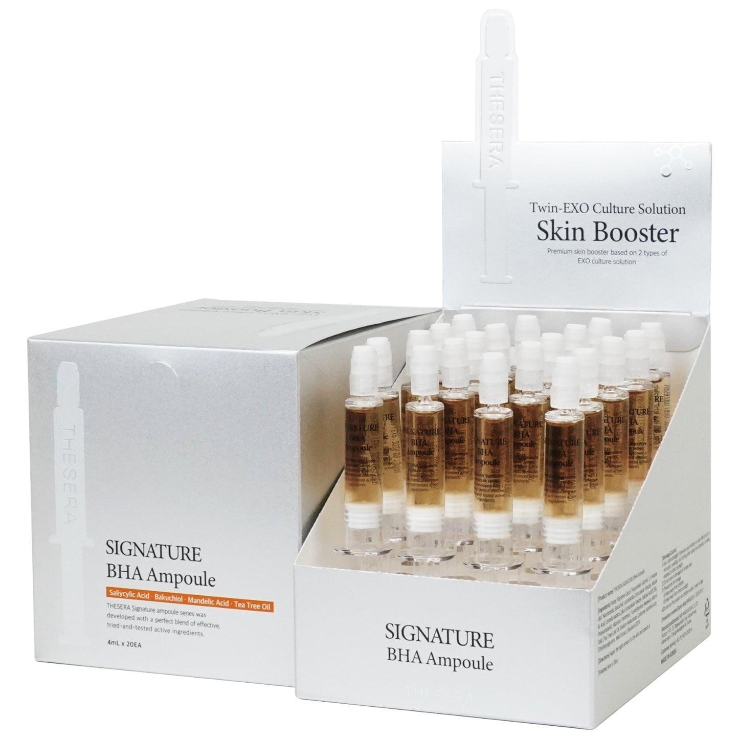 THESERA SIGNATURE BHA PRIEŠUŽDEGIMINIO POVEIKIO EGZOSOMŲ AMPULĖS, 20x4 ML