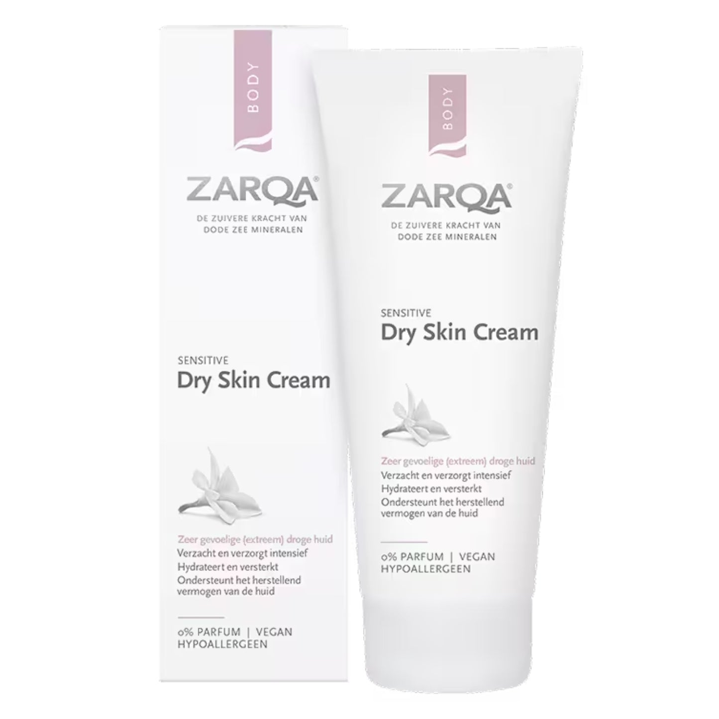 ZARQA KŪNO KREMAS SAUSAI IR JAUTRIAI ODAI, 200 ML