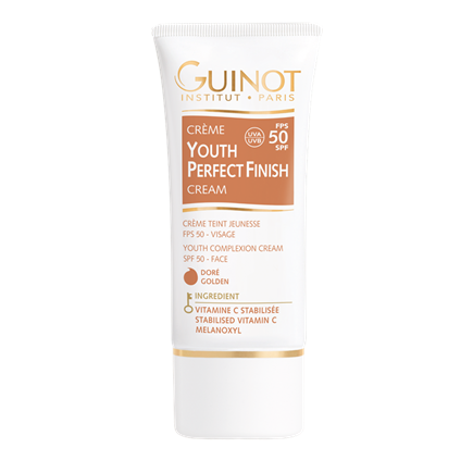 GUINOT Youth Perfect Finish Golden jauninamasis kremas su spalva SPF50,auksinio atspalvio, 30 ml