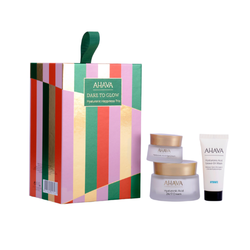 AHAVA DARE TO GLOW HYALURONIC HAPPINESS TRIO DOVANŲ RINKINYS