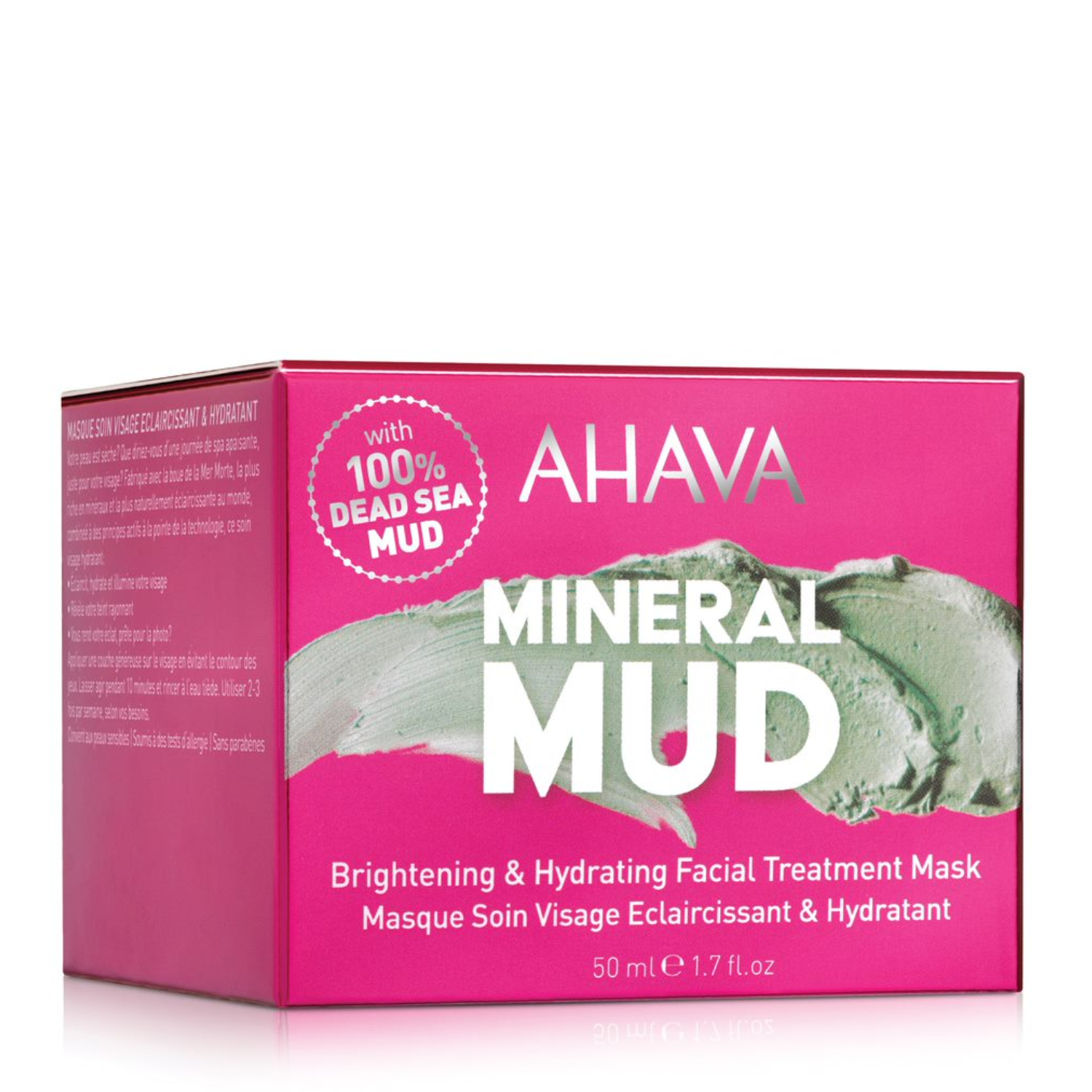AHAVA MINERAL MUD DRĖKINAMOJI VEIDO KAUKĖ ODAI SU PIGMENTINĖMIS DĖMĖMIS 50 ML