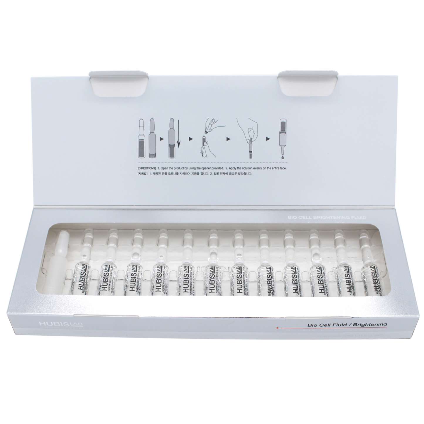 HUBISLAB BIO CELL ŠVIESINAMASIS FLUIDAS, 12x2 ml