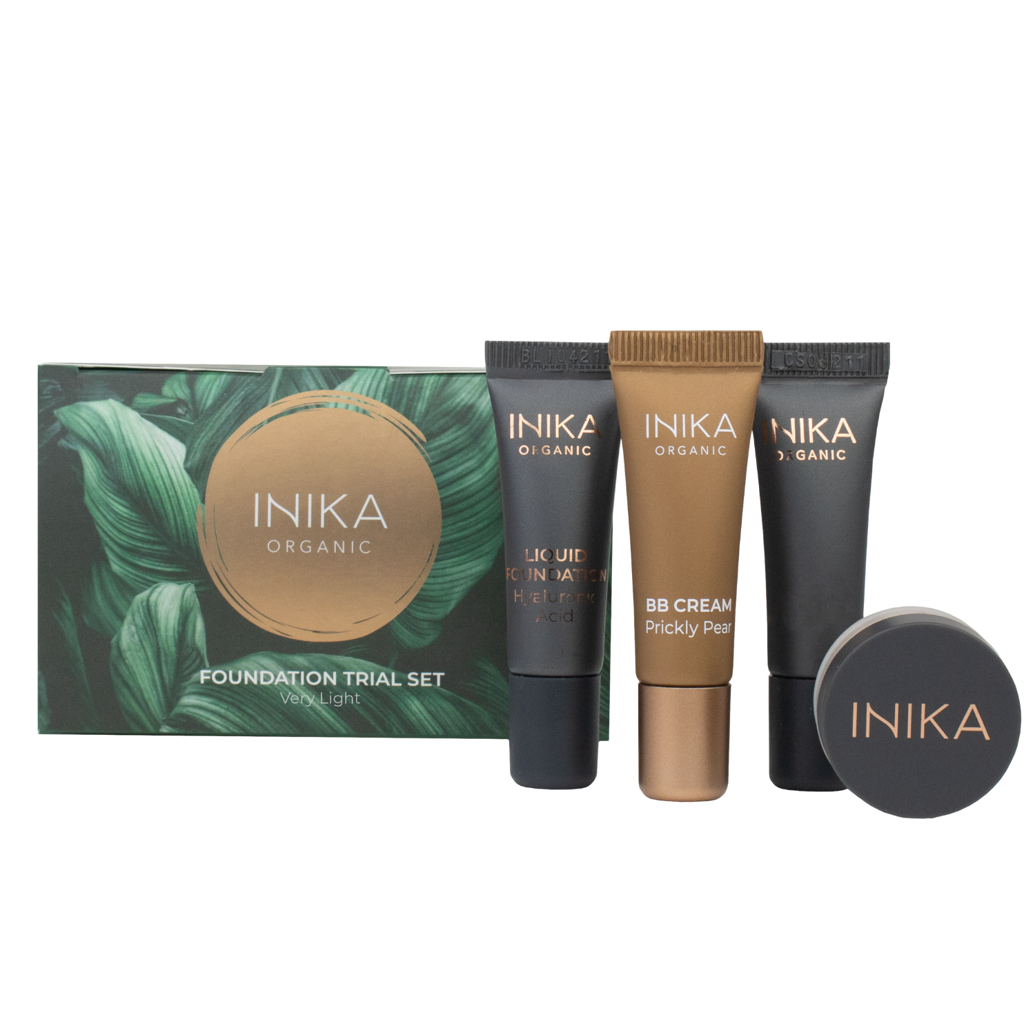 INIKA ORGANIC MAKIAŽO PAGRINDŲ BANDOMASIS RINKINYS Very Light