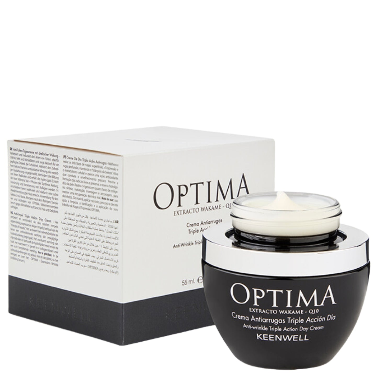 KEENWELL OPTIMA TREJOPO POVEIKIO DIENINIS VEIDO KREMAS, 55 ml