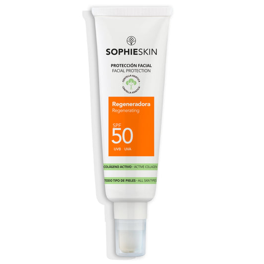SOPHIESKIN ODĄ REGENERUOJANTIS APSAUGINIS VEIDO KREMAS NUO SAULĖS SPF50, 50 ML