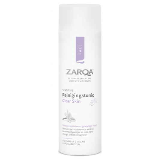 ZARQA CLEAR SKIN VALOMASIS TONIKAS Į AKNĘ LINKUSIAI ODAI, 200 ML