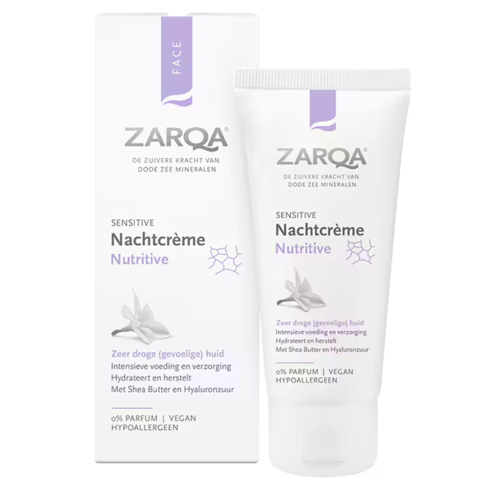 ZARQA MAITINAMASIS NAKTINIS VEIDO KREMAS, 50 ML